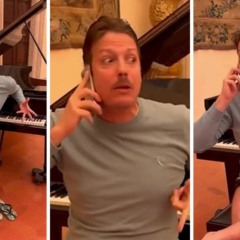 F&aacute;bio Porchat grava v&iacute;deo na Embaixada do Brasil em Roma