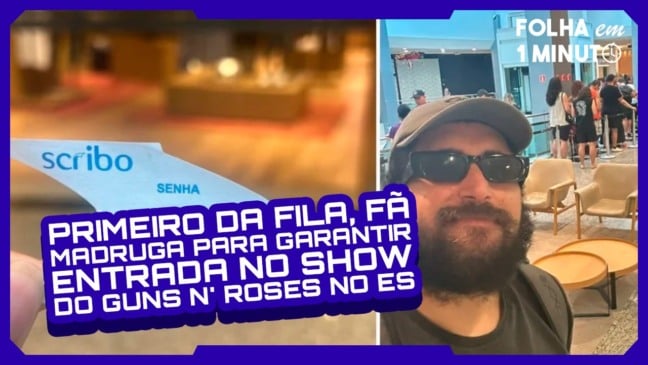 Fã madruga para comprar ingresso no show do Guns N' Roses