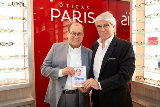 Getulio Azevedo e Carlos Guilherme, presidente da Marcolin Brasil