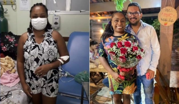 O casal Ariana e Luiz Carlos Lenzi (Foto: Reprodução/TV Vitória)