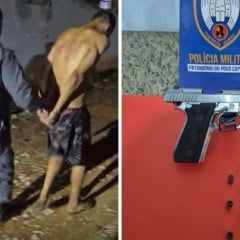 Homem &eacute; preso ap&oacute;s tentar matar o ex-companheiro da m&atilde;e no Sul do ES. Foto: Reprodu&ccedil;&atilde;o/TV Vit&oacute;ria