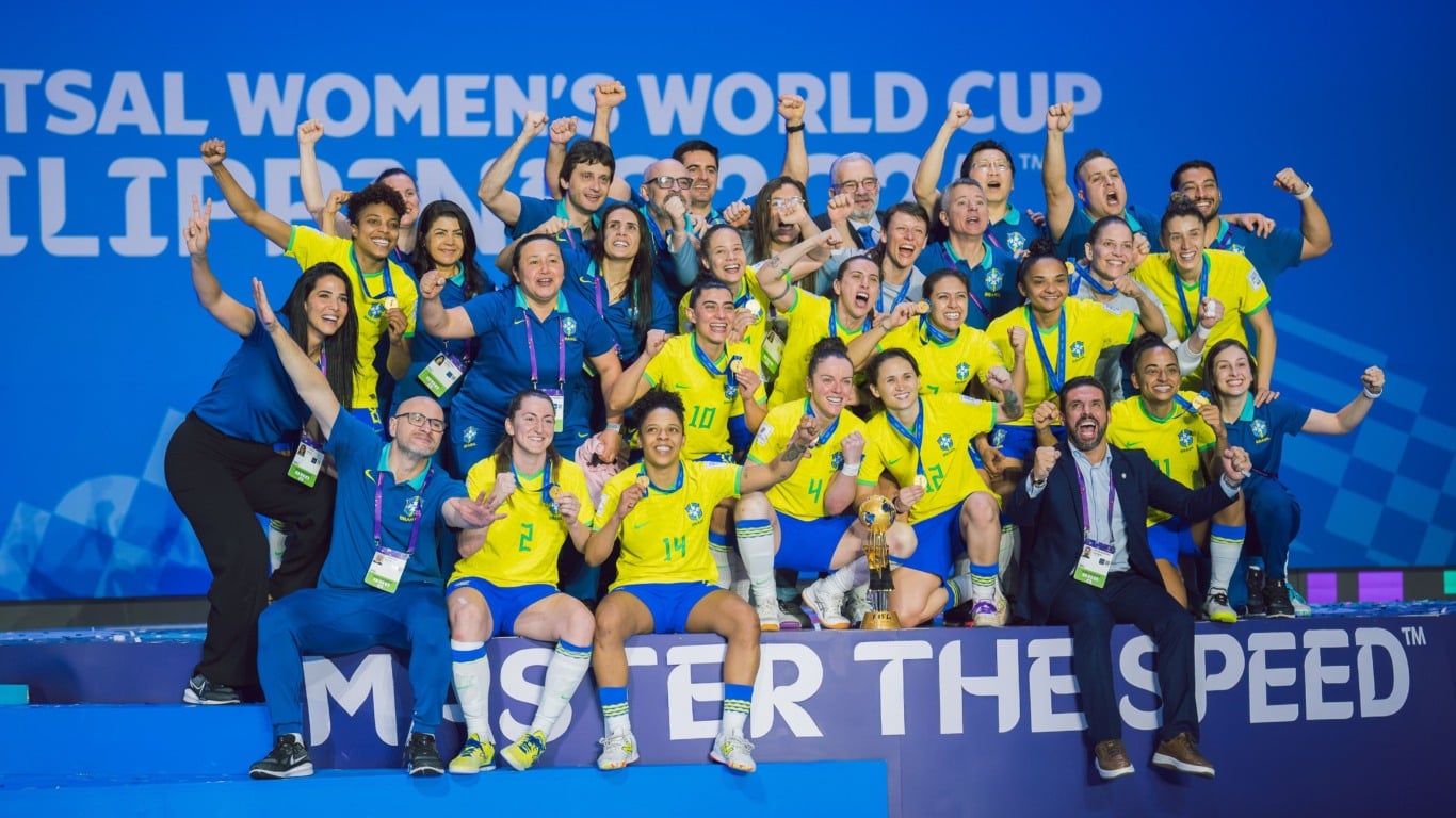 Brasil é campeão da primeira Copa do Mundo Feminina de Futsal Créditos: Fabio Souza / CBF