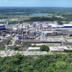 A fábrica da Suzano em Aracruz receberá investimento em dragagem de lagoas e no aumento de aterro. Crédito: Thiago Soares