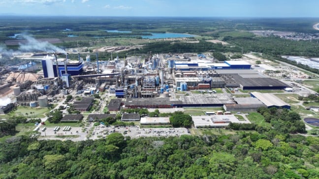 A fábrica da Suzano em Aracruz receberá investimento em dragagem de lagoas e no aumento de aterro. Crédito: Thiago Soares