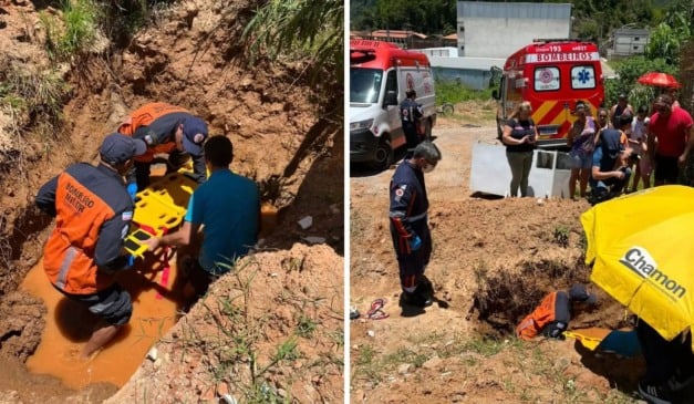 Idosa desaparecida é resgatada dentro de poço em Venda Nova. Foto: CBMES