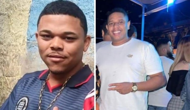 Ígor dos Santos Neto, o Xaropinho (à esquerda), confessou o assassinato do motorista de aplicativo Jonathan Alves Vieira (à direita). Fotos: Reprodução/TV Vitória