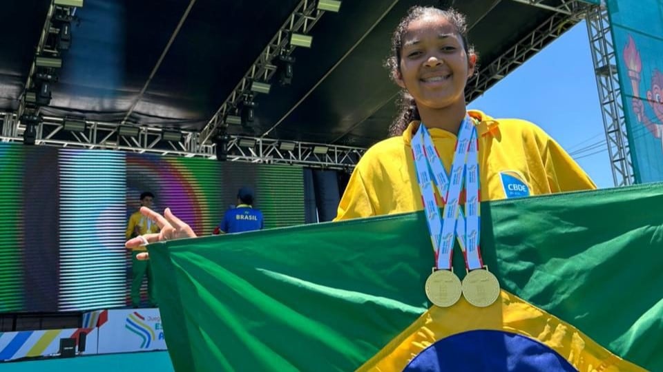 Jogos Sul-Americanos Escolares 2025. Paraguai Ana Elizia dos Santos