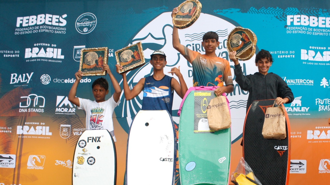 Circuito Estadual de Bodyboarding. 3ª etapa. Praia de Itaparica, em Vila Velha. Pódio Circuito Estadual de Bodyboarding. 3ª etapa. Praia de Itaparica, em Vila Velha. Pódio