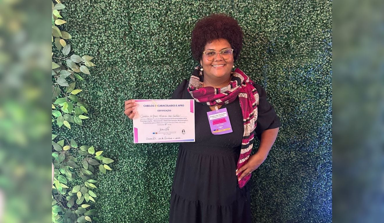 Sandra de Jesus atendida por curso de capacitação do Instituto PEB