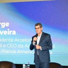 O presidente da ArcelorMIttal Brasil, Jorge Oliveira, falou das preocupações da empresa com a importação de aço chinês no Brasil. Crédito: Rodrigo Gavini/Divulgação