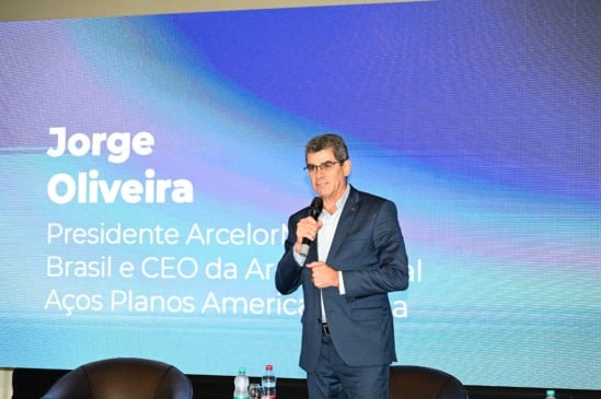 O presidente da ArcelorMIttal Brasil, Jorge Oliveira, falou das preocupações da empresa com a importação de aço chinês no Brasil. Crédito: Rodrigo Gavini/Divulgação