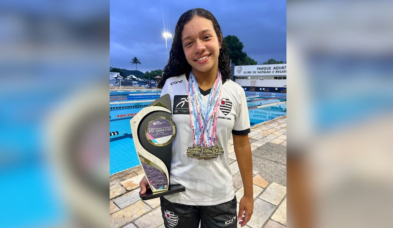 Campeonato Estadual Absoluto de Natação.
Luísa Patrício, do Álvares