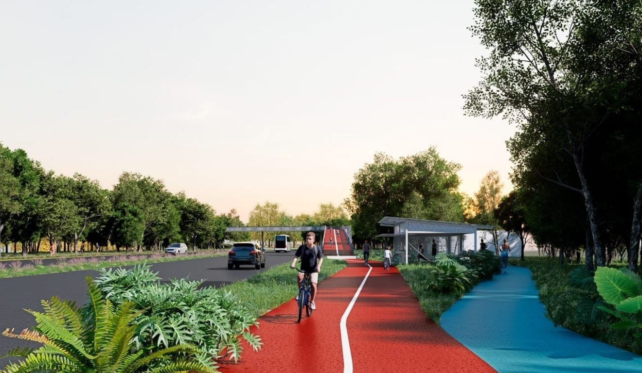 Nova ciclovia vai ter 23 km e liga Vila Velha a Guarapari. Foto: Divulgação/Semobi Nova ciclovia vai ter 23 km e liga Vila Velha a Guarapari. Foto: Divulgação/Semobi