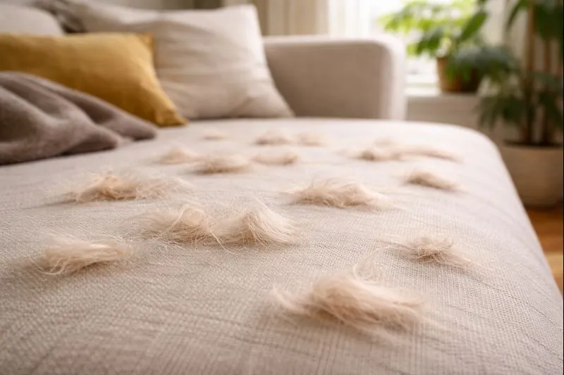 O erro de limpeza que espalha ainda mais pelos de gatos no sofá O erro de limpeza que espalha ainda mais pelos de gatos no sofá