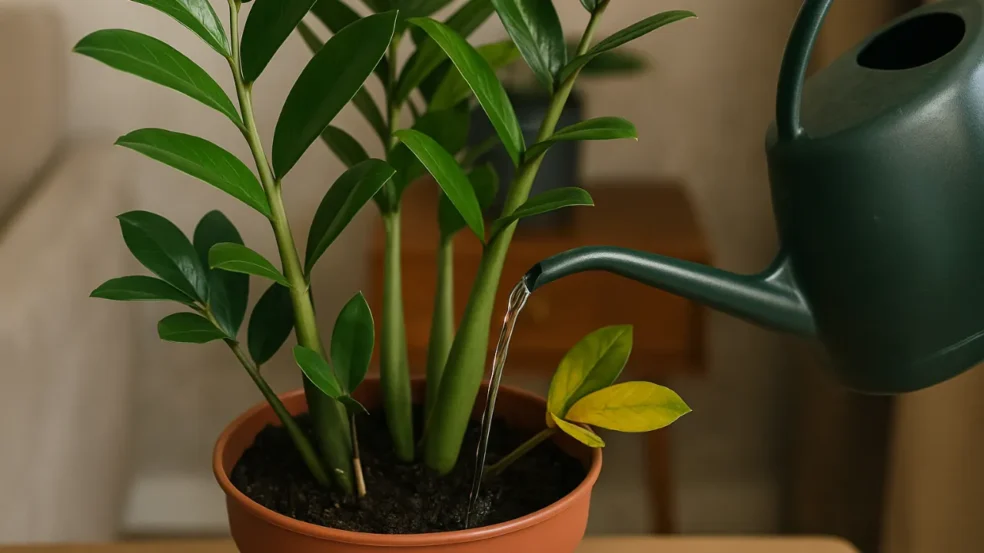 O jeito certo de regar a zamioculca e evitar folhas amareladas mesmo no calor O jeito certo de regar a zamioculca e evitar folhas amareladas mesmo no calor