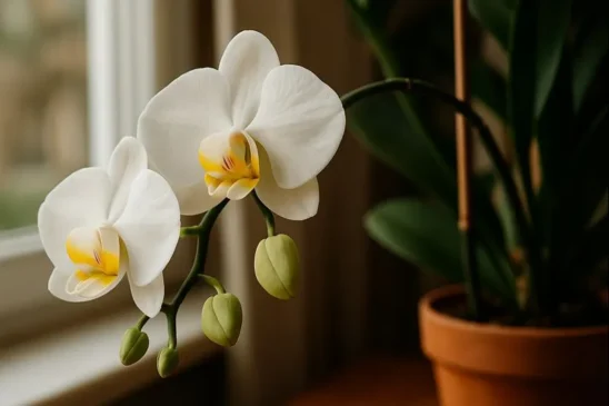 O ponto estratégico que faz a orquídea phalaenopsis florir dentro de casa