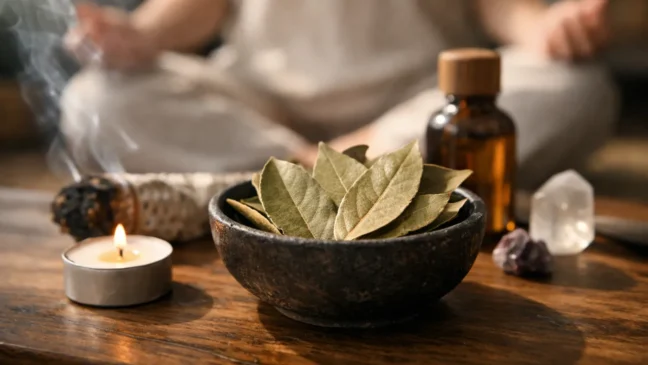 Por que usar folhas de louro em rituais de respiração