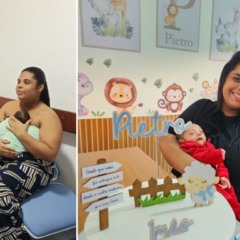 Thayna Polastreli, John Lennon Lopes Santana e o filho Pietro. Foto: Acervo pessoal