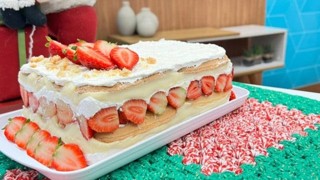 Torta Gelada de Morango. Foto: Roberta Salgueiro