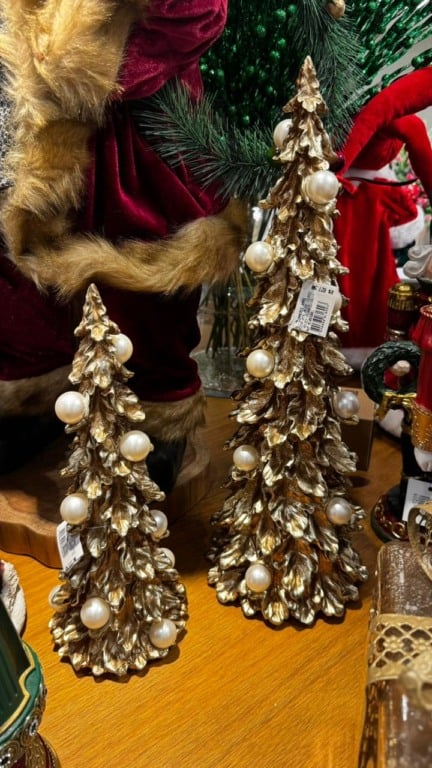Decoração de Natal de luxo em loja da Praia do Canto (Foto: Pedro Permuy)