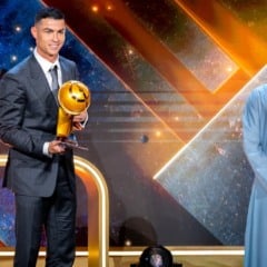 Cristiano Ronaldo na premia&ccedil;&atilde;o Globe Soccer 2025