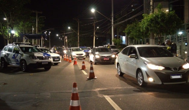 blitz de trânsito PM e Detran