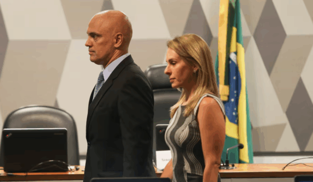 Alexandre de Moraes e sua esposa, Viviane Barci de Moraes. (Foto: Reprodução/Dida Sampaio//Estadão)
