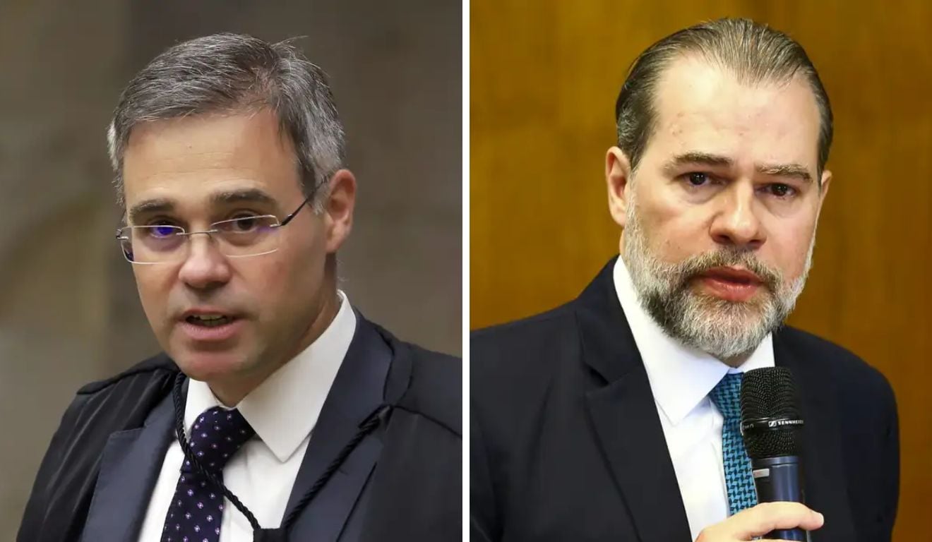 Os ministros do STF André Mendonça e Dias Toffoli. Os ministros do STF André Mendonça e Dias Toffoli.