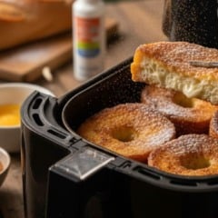 Como fazer rabanada na air fryer: receita pr&aacute;tica, dourada e sem excesso de &oacute;leo