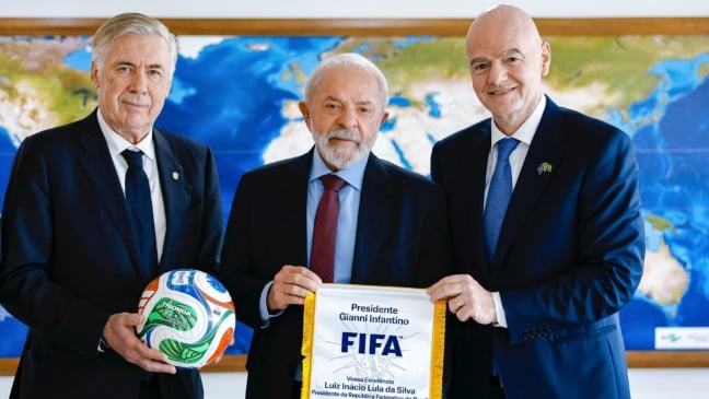 6.01.2026 - Presidente da República, Luiz Inácio Lula da Silva, durante reunião com o Presidente da Federação Internacional de Futebol (FIFA), Gianni Infantino. Palácio do Planalto. Brasília (DF) - Brasil Foto: Ricardo Stuckert / PR