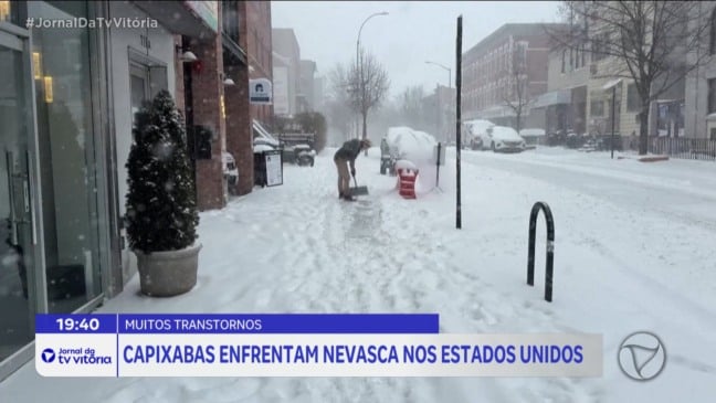 Capixabas enfrentam nevasca nos EUA que matou 34 pessoas