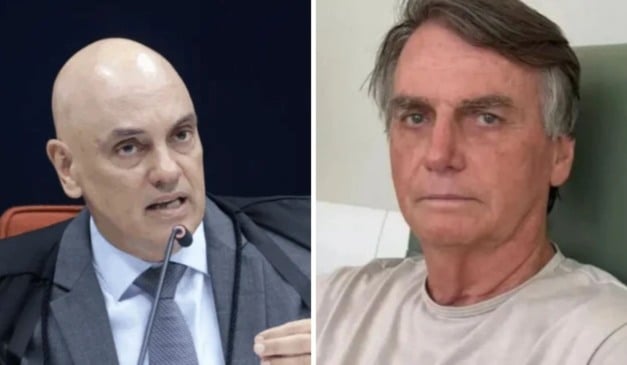 Alexandre de Moraes e Jair Bolsonaro