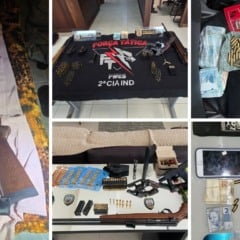 Armas apreendidas pela Opera&ccedil;&atilde;o Desarme em Afonso Cl&aacute;udio