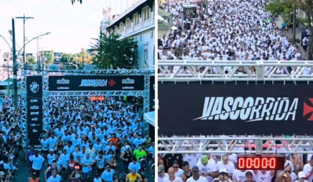 A Vascorrida, organizada pelo Vasco da Gama, terá edição inédita em Vitória. Evento já reuniu milhares de participantes no Rio de Janeiro. Foto: Reprodução/Instagram/@vascorrida