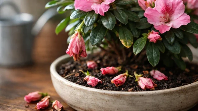 Azaleia japonesa: derrubando botões? Os 3 erros de rega que se repetem toda semana