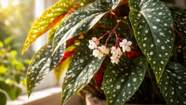 Begônia-maculata 5 ajustes de luz que fazem as pintas “saltarem” nas folhas
