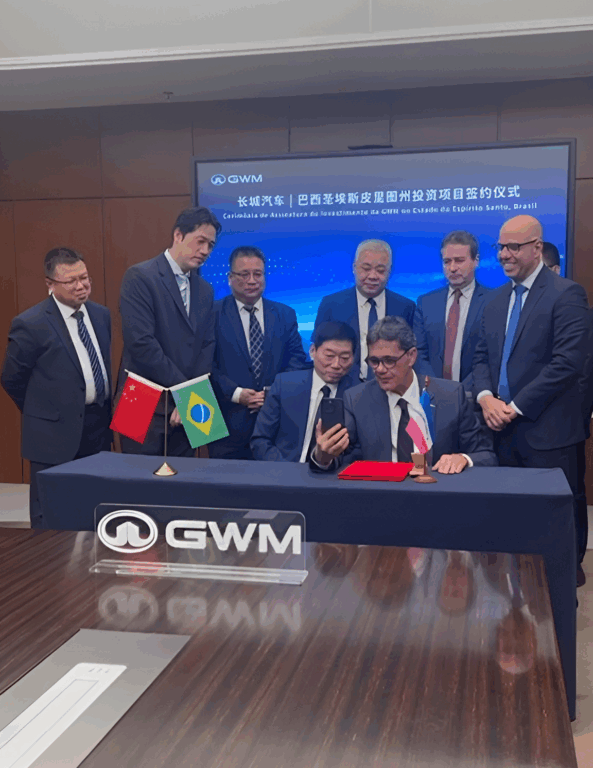 Montadora chinesa GWM assina termo para implantar fábrica no Espírito Santo