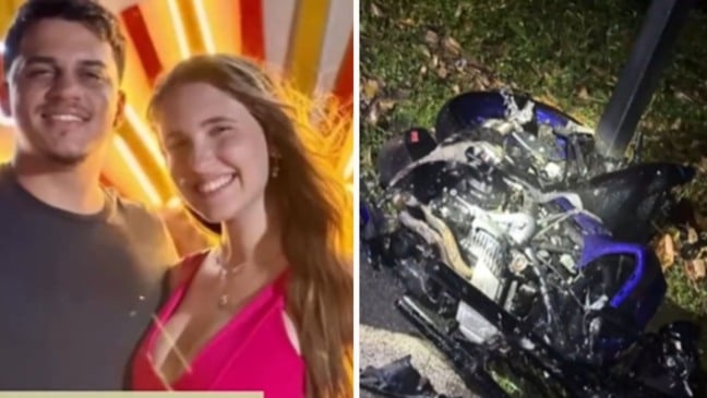 Matheus Wagner Duarte, de 22 anos, que conduzia a moto, e Maria Yasmin Cravo (Foto:Reprodução TV Vitória)