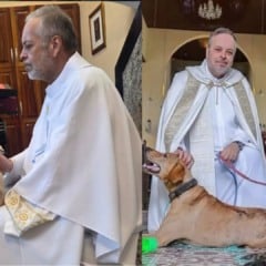 Padre acolhe animais em missa e ajuda na ado&ccedil;&atilde;o (Foto/reprodu&ccedil;&atilde;o: Redes Sociais)
