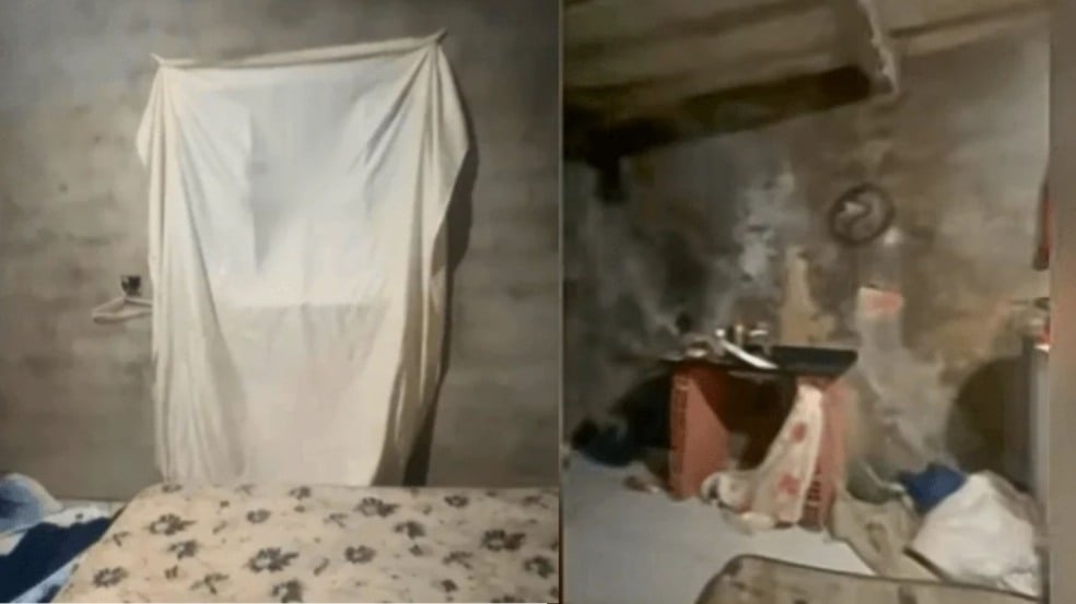 Cativeiro que ele foi mantido (Imagem: Reprodução/Dope/SSP-SP) Cativeiro que ele foi mantido (Imagem: Reprodução/Dope/SSP-SP)