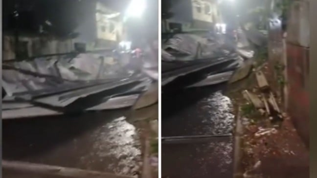 Chuva em Vila Velha (Foto/reprodução: TV Vitória)