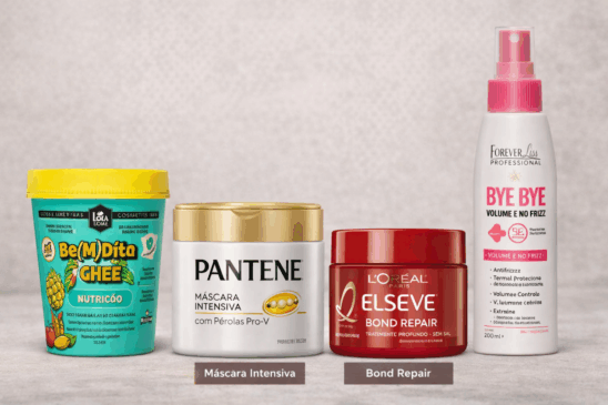 Veja como quatro produtos acessíveis podem acabar com o frizz e deixar seus fios disciplinados e alinhados, sem sair de casa!