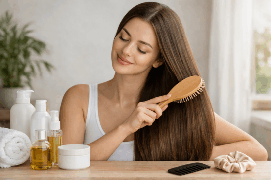Rotina de cuidados e técnicas simples ajudam a manter os cabelos lisos, alinhados e com aparência saudável sem o uso de chapinha/ ChatGPT