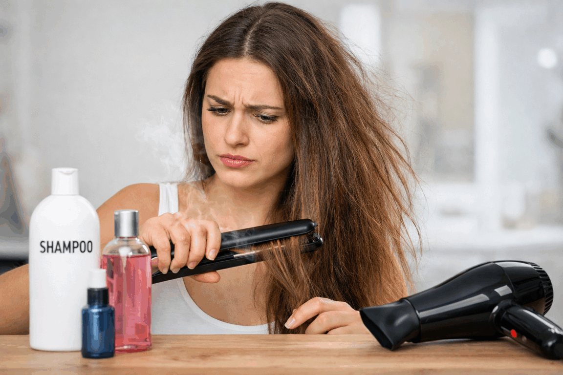 Erros comuns na rotina capilar podem acelerar o frizz e reduzir a durabilidade da progressiva, mesmo em cabelos recém tratados/ ChatGPT Erros comuns na rotina capilar podem acelerar o frizz e reduzir a durabilidade da progressiva, mesmo em cabelos recém tratados/ ChatGPT