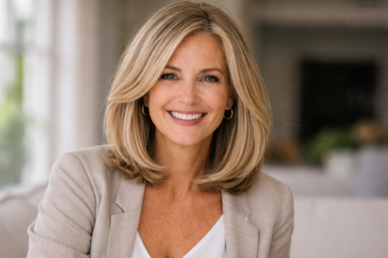 Corte Clavicut em destaque: comprimento na linha da clavícula cria movimento e moldura ao rosto./ ChatGPT