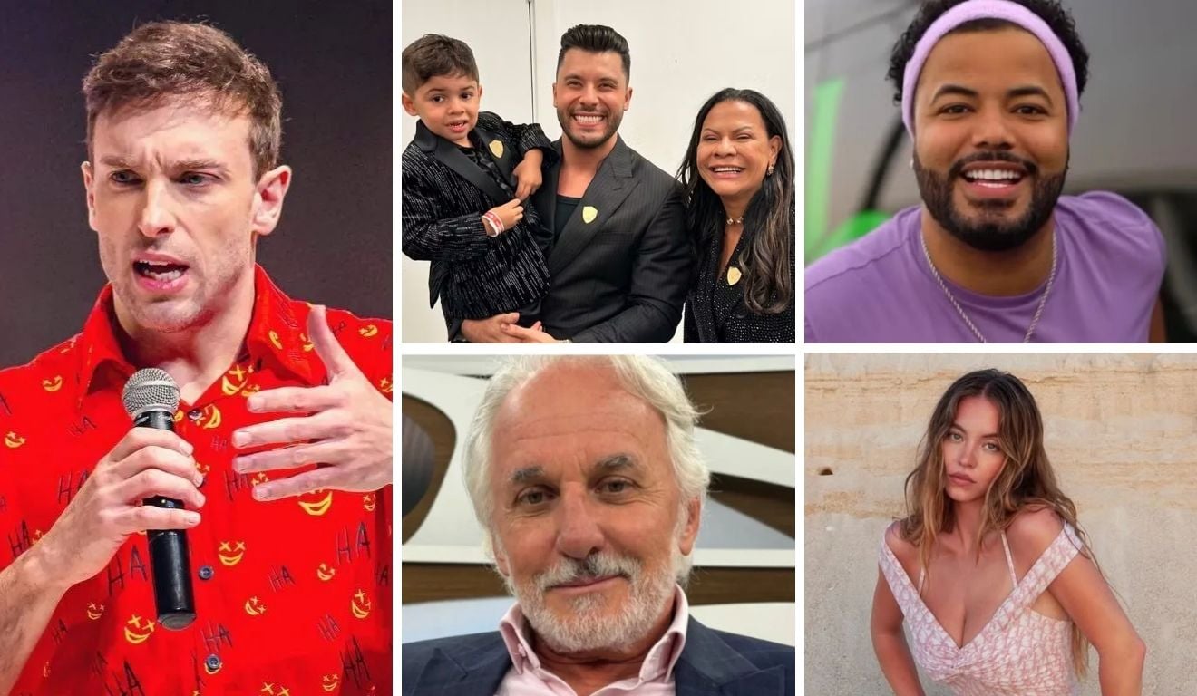 Fotomontagem: Reprodução/Instagram/@leolins, Reprodução/X, Divulgação, Reprodução/Instagram, Reprodução/Instagram/@sydney_sweeney Fotomontagem: Reprodução/Instagram/@leolins, Reprodução/X, Divulgação, Reprodução/Instagram, Reprodução/Instagram/@sydney_sweeney