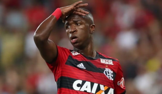 Vini Jr. foi revelado pelo Flamengo e defende o Real Madrid na Espanha (Foto: Gilvan de Souza/Flamengo)