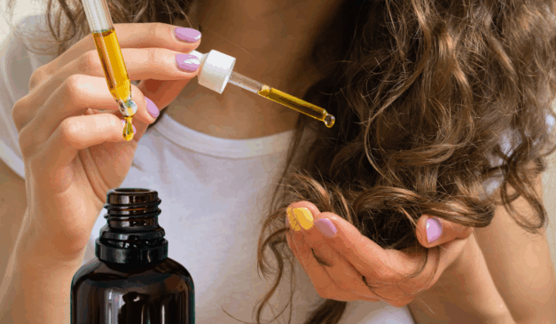 Óleo para cabelos brancos/Canva