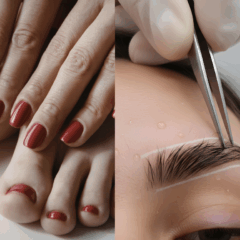 Unhas e sobrancelhas cheias sem gastar com sal&atilde;o/Canva