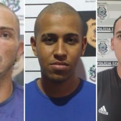 Da esquerda para a direita: Ediel de Souza, &Iacute;caro Gabriel e Igor Figueiredo (Foto: Sesp)